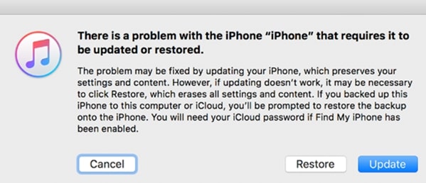 Put iPhone into Recovery mode with iTunes