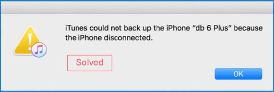iTunes backup failed iPhone not connected