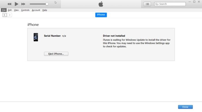 iTunes is Waiting for Windows Update to Install the Driver for This iPhone
