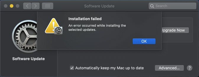 macOS Big Sur Installation Failed