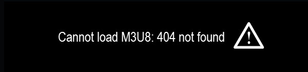 Cannot Load M3U8: 404 not Found