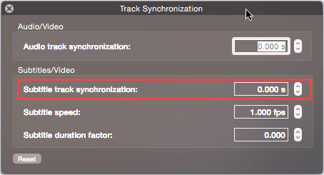 VLC Subtitle Synchronization Mac