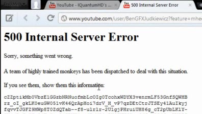 YouTube error 500 solved