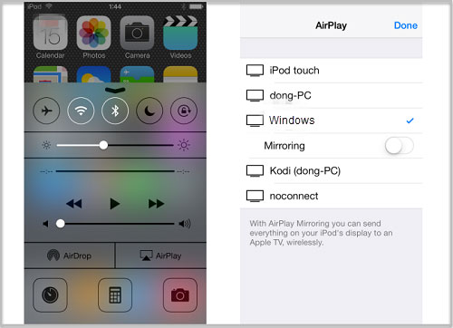 AirPlay PC Video from iPhone/iPad