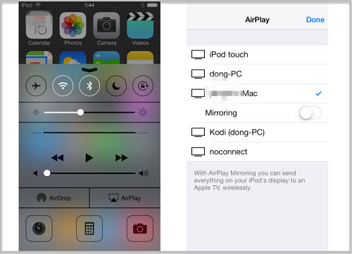 Connect the AirPlay sender and AirPlay speaker
