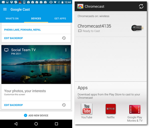Chromecast Android to TV