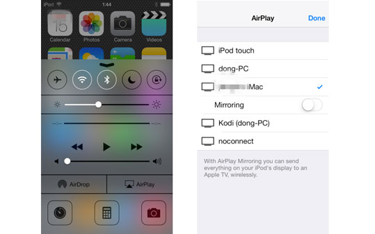 AirPlay on iOS Device