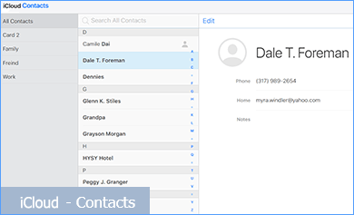iCloud Contacts UI