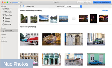 Mac Photos Home Screen