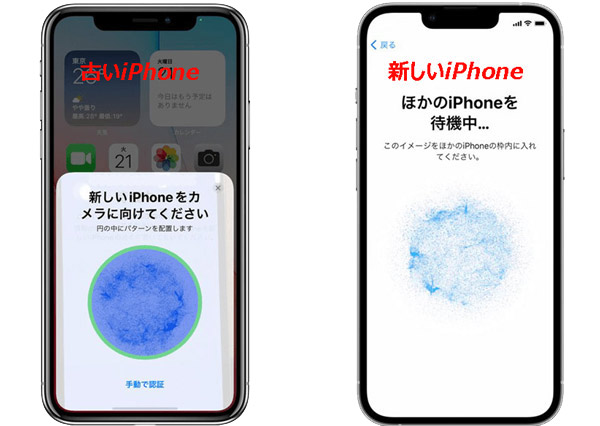 クイックスタートで機種変更時のデータ移行のやり方