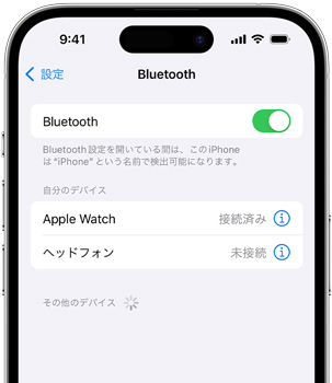 Bluetoothがオンになっている