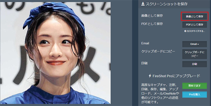 スクリーンショットツールを使ってインスタ写真をPCに保存する