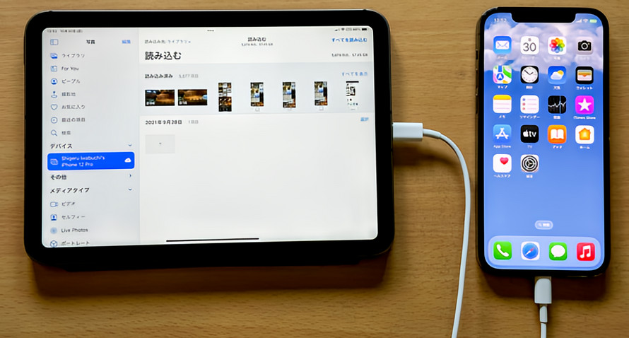 iPhone����iPad�֑�ʂ̎ʐ^��]���FUSB-C�P�[�u��