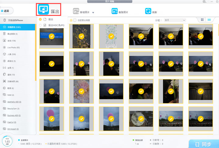 iPhone照片傳到電腦 - DearMob iPhone Manager