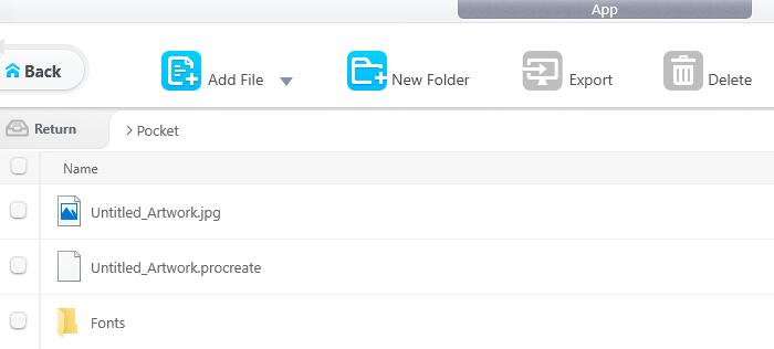 Move and download Procreate file to Windows