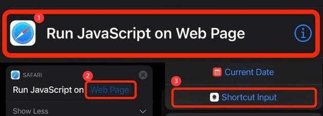 Enable iOS 14 Shortcut JS input