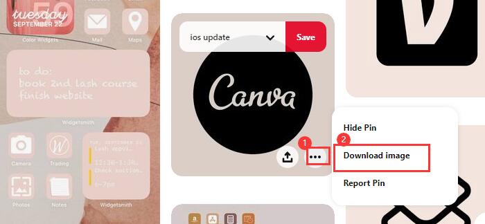Pinterest iOS 14 home screen ideas