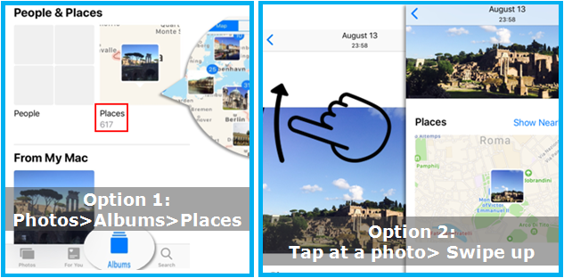 retain geotagging information and view photos on maps