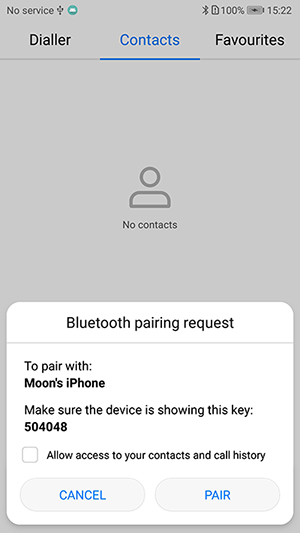 Transfer Contact From iPhone To Android via Bluetooth