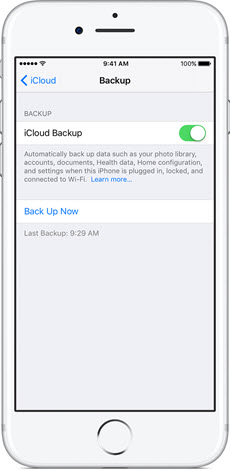 Backup iPhone to Mac with iCloud