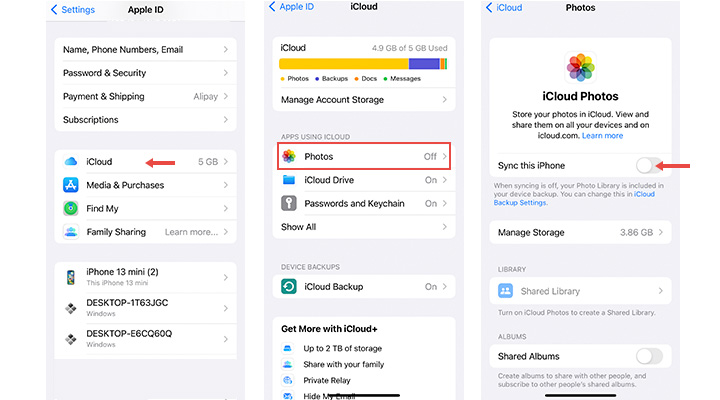 Back Up iPhone Photos to iCloud