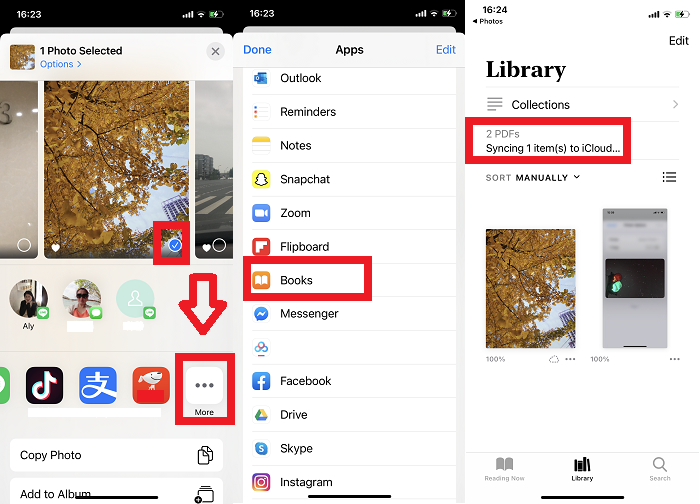 How to Convert Photo to PDF in Books App