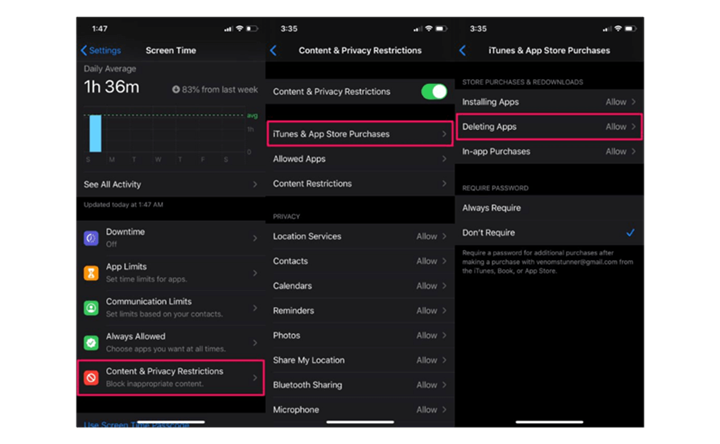 Fix Can't Delete Apps on iPhone - Check Restrictions