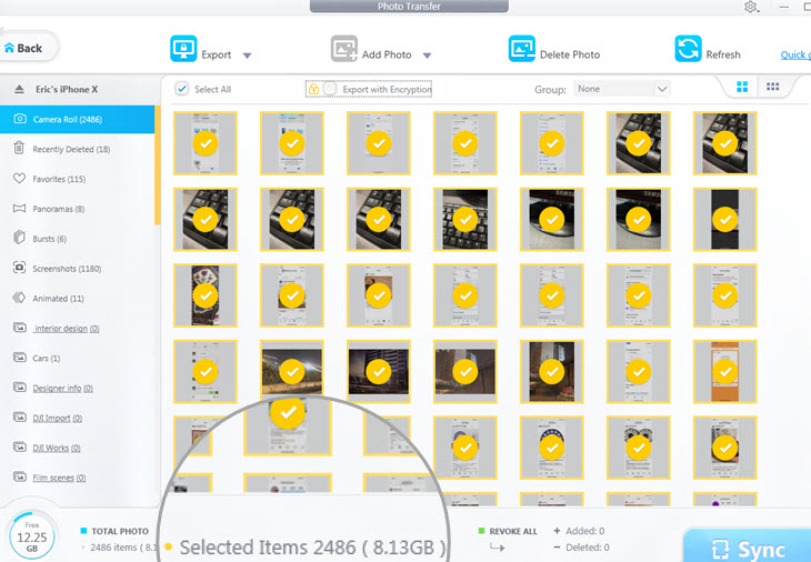 Delete Photo data to free up space