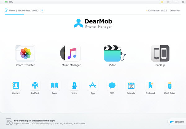 connect iPhone Windows 10 with DearMob iPhone Manager