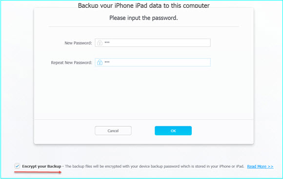 Encrypt iPhone Backup