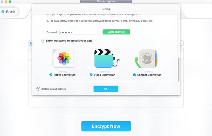 Encrypt iPhone Backup