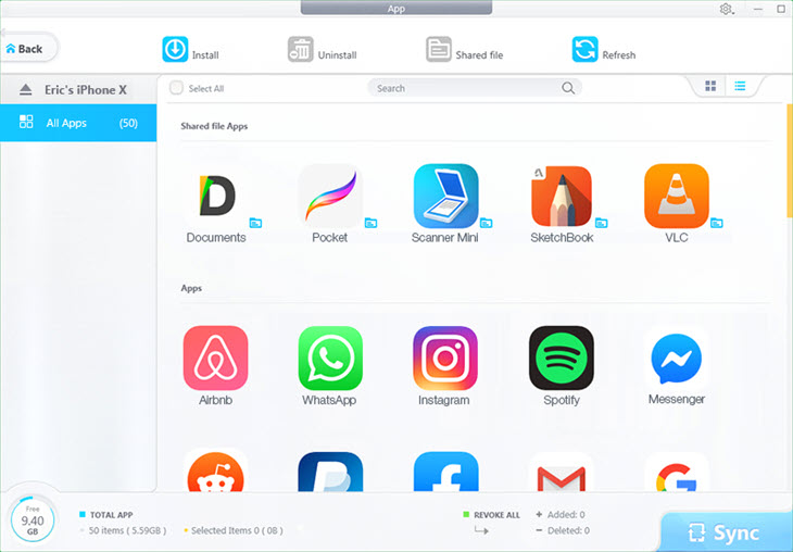 Access app data