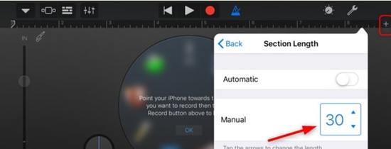 Set voice memo length in Garageband