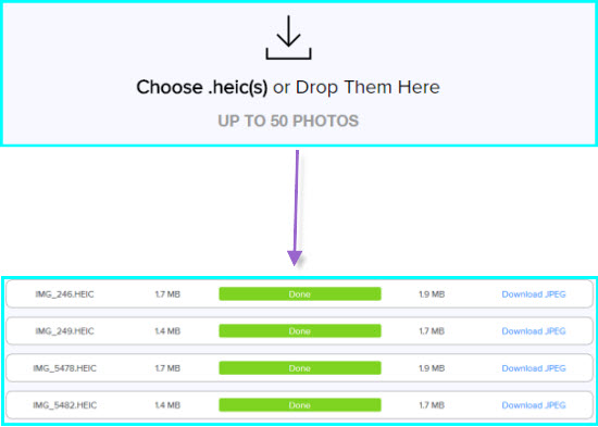 Convert HEIC to JPG online