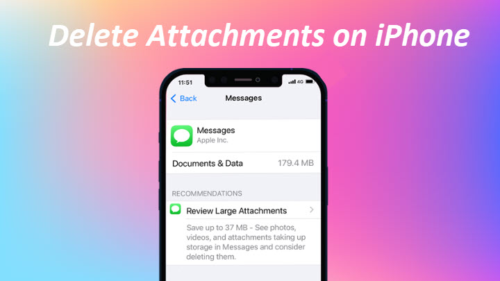 How to delete attachments on iPhone