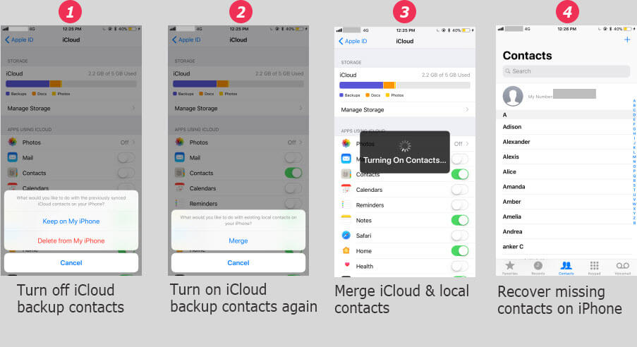 iCloud contacts not showing up properly [Solved] 