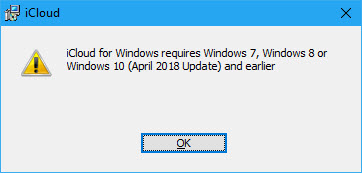 iCloud for Windows 10 not Working