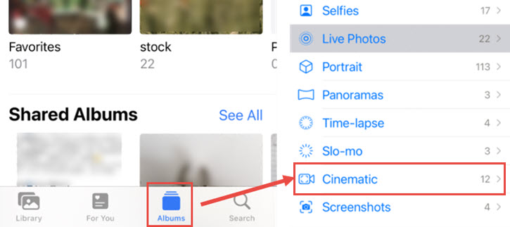 Process iPhone Cinematic Mode Video in Photos app