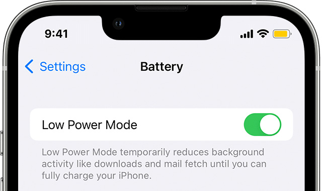 Disable Low Power Mode