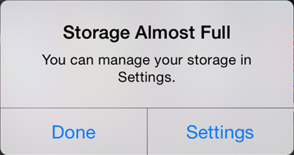 iPhone Storage Almost Full