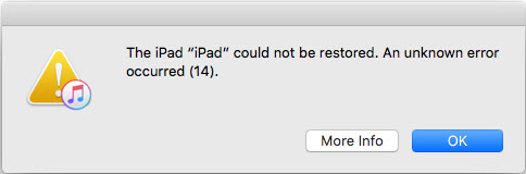 iTunes error code 14