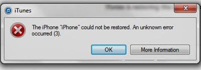 iTunes Error Code 3