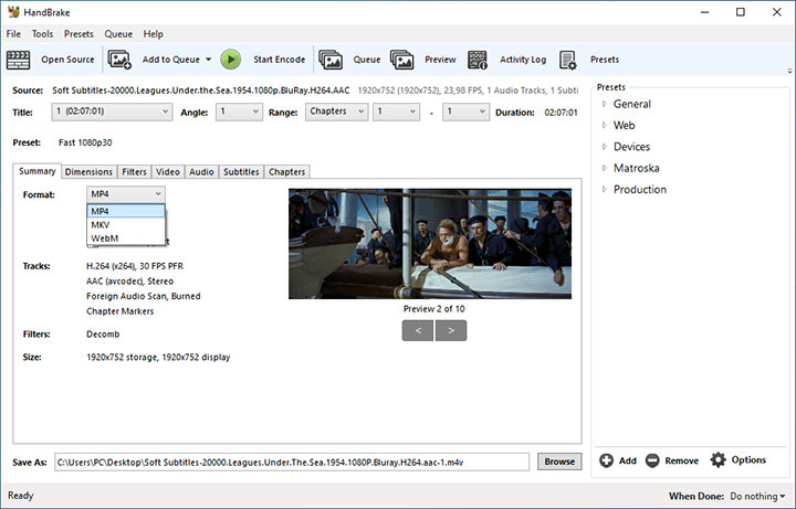 Convert iTunes Movies to MP4 HandBrake