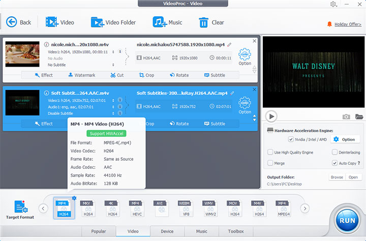 Convert iTunes Movies to MP4 with VideoProc Converter