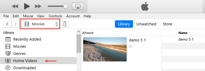Add MP4 to iTunes Movies Library