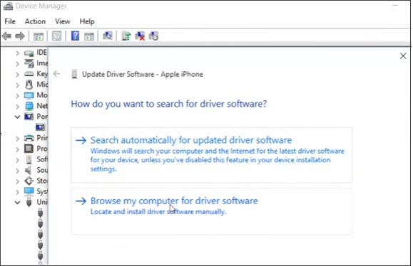 Update device manager to solve iTunes not recognize iPhone