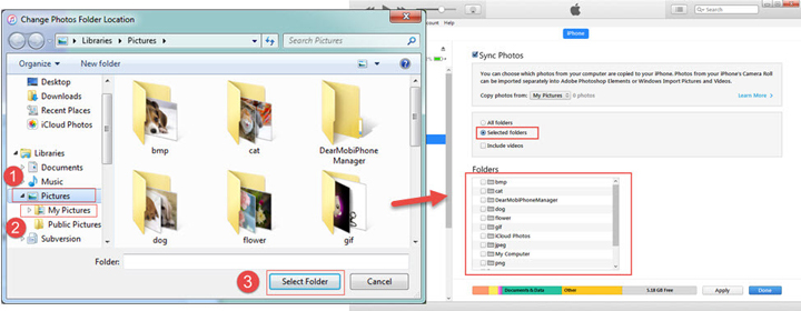 Transfer Photos from iPhone to Dell Laptop via iTunes