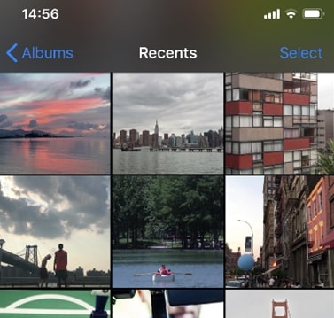 Imported photos sorted by date on iOS 13