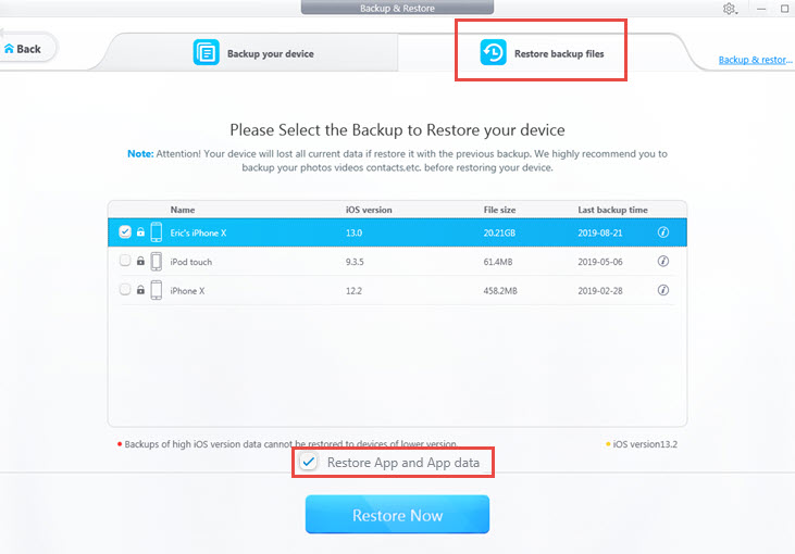 DearMob iPhone Manager backup