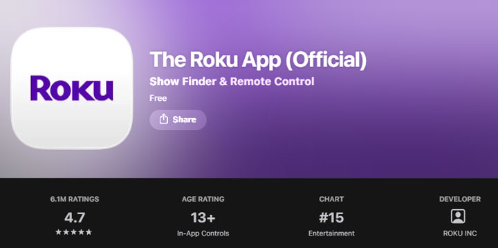 Best free movie apps for iPhone and iPad - Roku